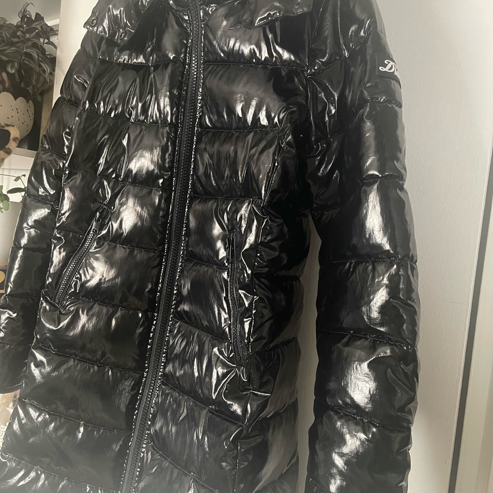 Diesel Shiny Black Puffer Jacket